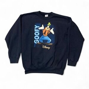 Disney vintage 00s goofy crewneck gildan fleece navy size M/21.5